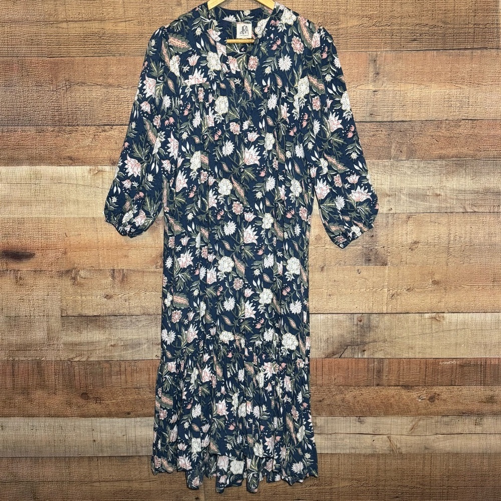 Anthropologie dRA Los Angeles Floral Boho Midi Dress Medium Cottagecore Prairie - Picture 2 of 10
